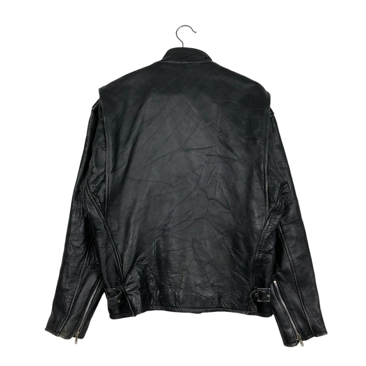 Vintage 🔥VINTAGE LEATHER JACKET CAFE RACER SV.STONE COWHIDE LEATHER Size US M / EU 48-50 / 2 - 10 Thumbnail