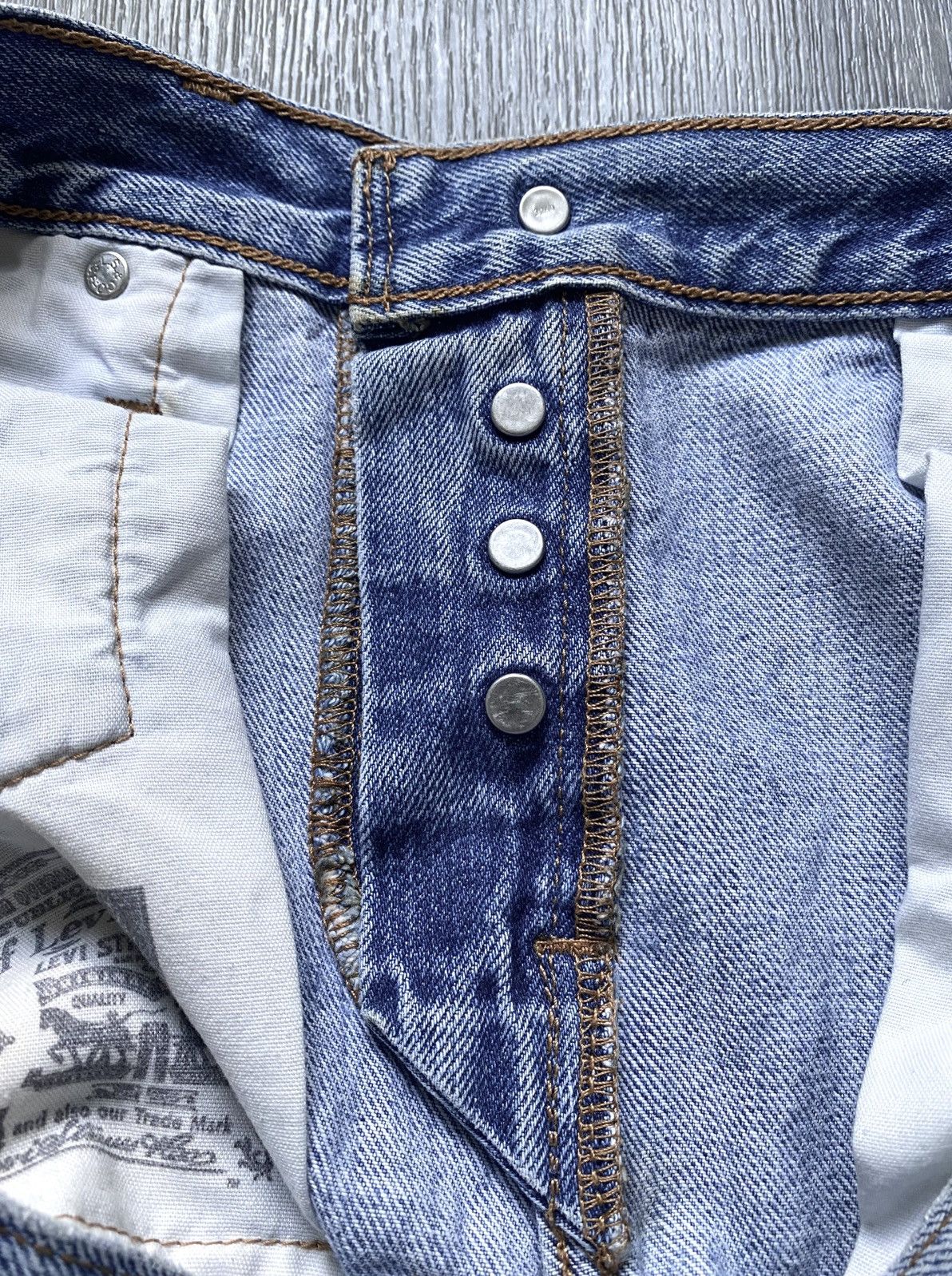 Levi's Vintage Clothing Levi’s Customized Tapered 501 CT Torn Distressed Jeans Denim Size 26" / US 2 / IT 38 - 16 Thumbnail