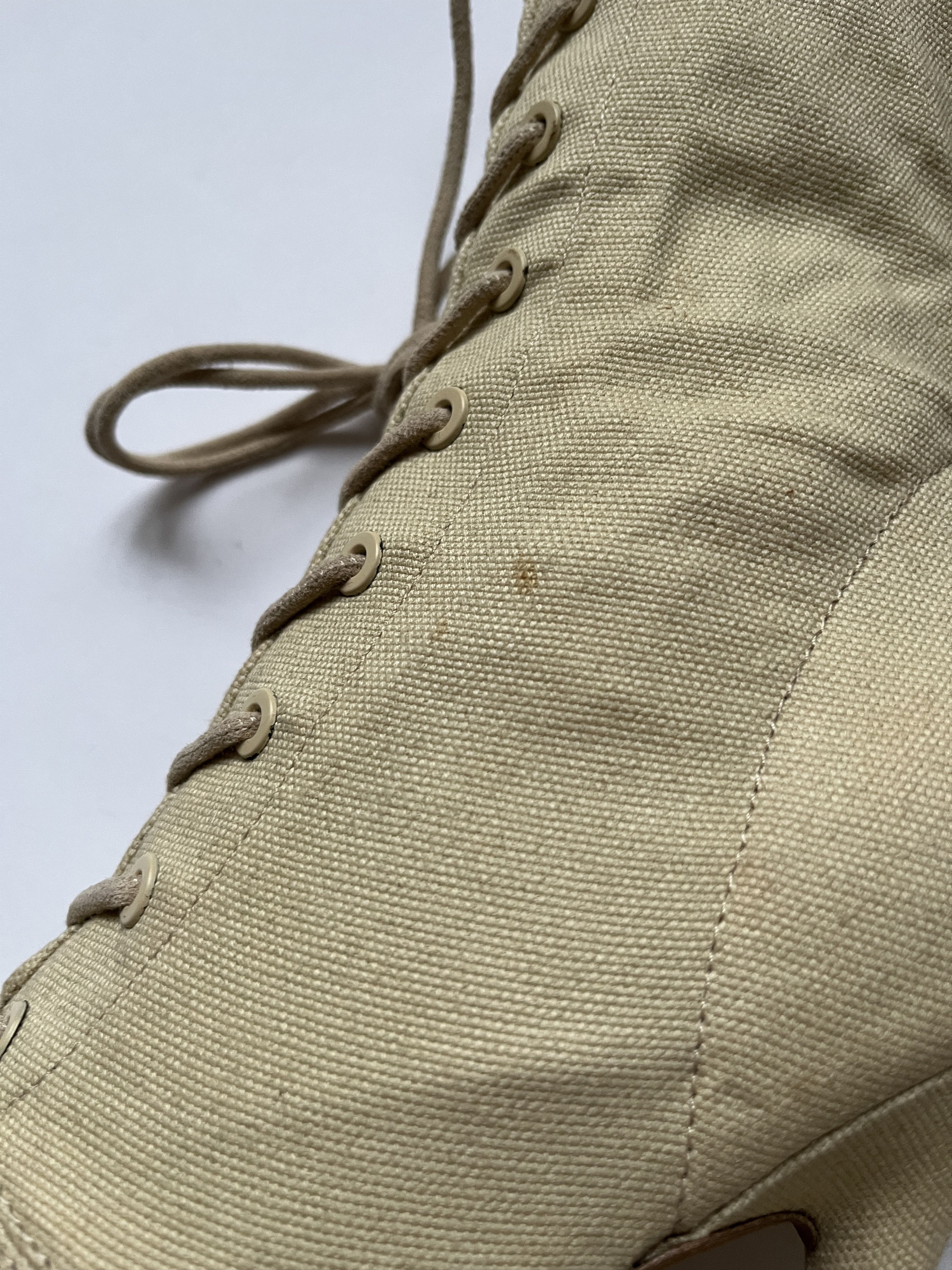 Yeezy ⚡️QUICK SALE⚡️Yeezy Season 6 Beige Lace-Up Boots Size US 4 / IT 34 - 12 Thumbnail