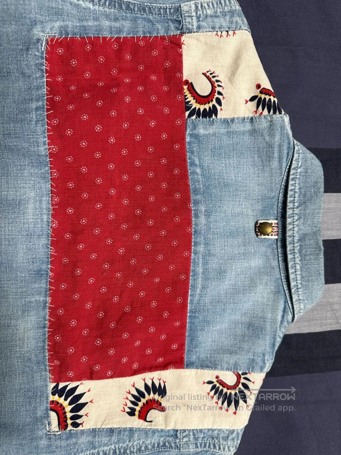 Visvim Visvim Denim Patchwork Shirt Ethnic Style. Size US S / EU 44-46 / 1 - 7 Thumbnail