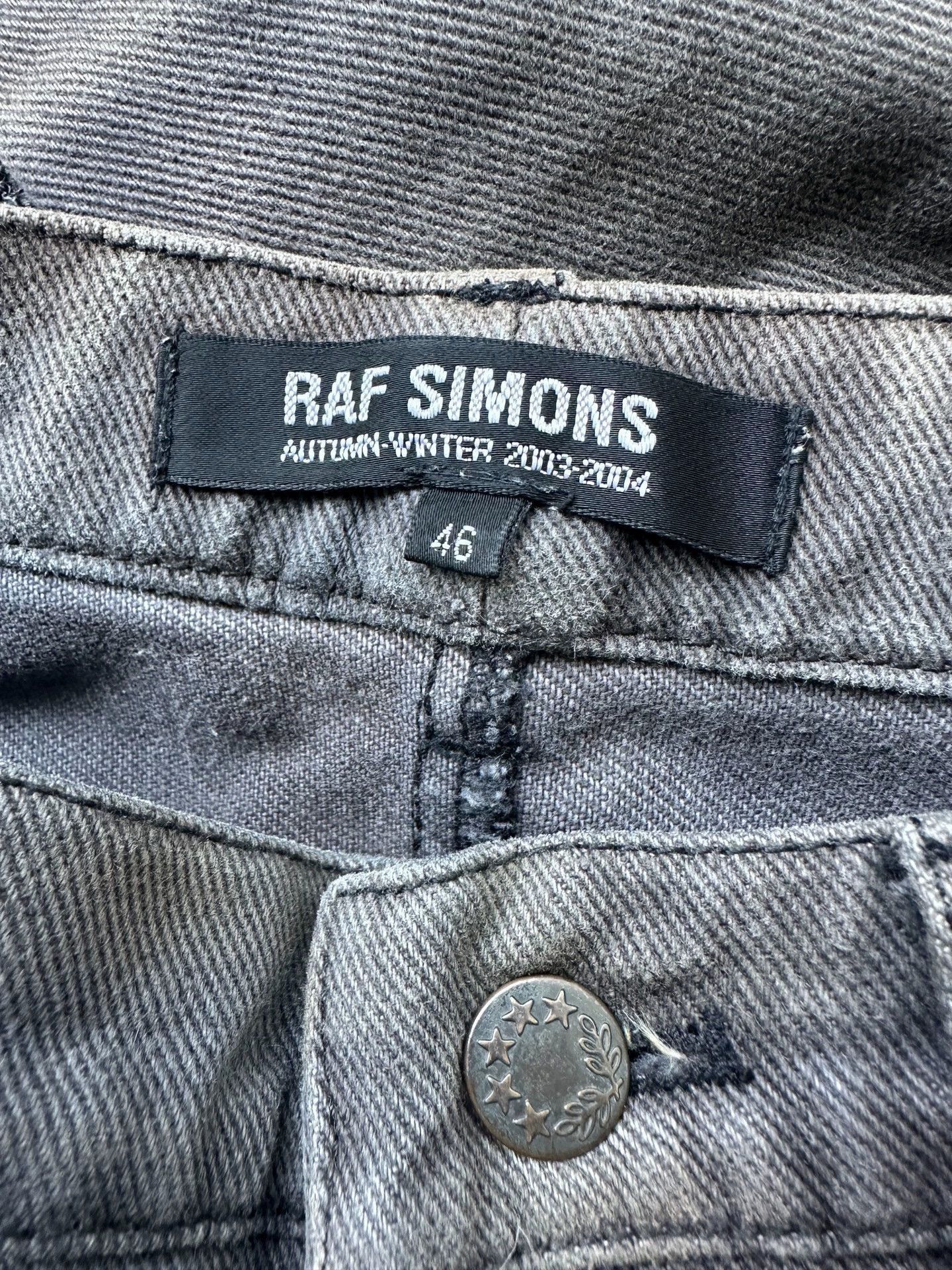 Raf Simons Raf Simons AW03'closer' slim black grey denim pants-2505 Size US 30 / EU 46 - 6 Thumbnail