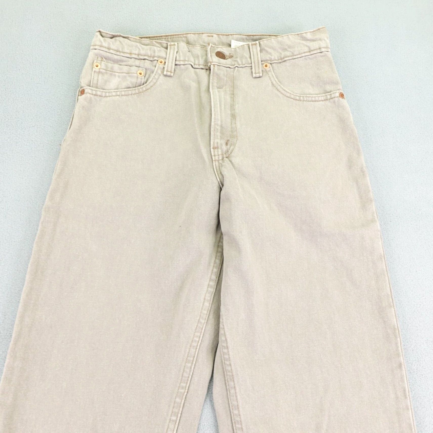 Levi's VINTAGE Levi's Jeans Mens 30x32 Relaxed Tapered Denim 90s Cotton Beige Deadstock Men's Size US 28 / EU 44 - 6 Thumbnail