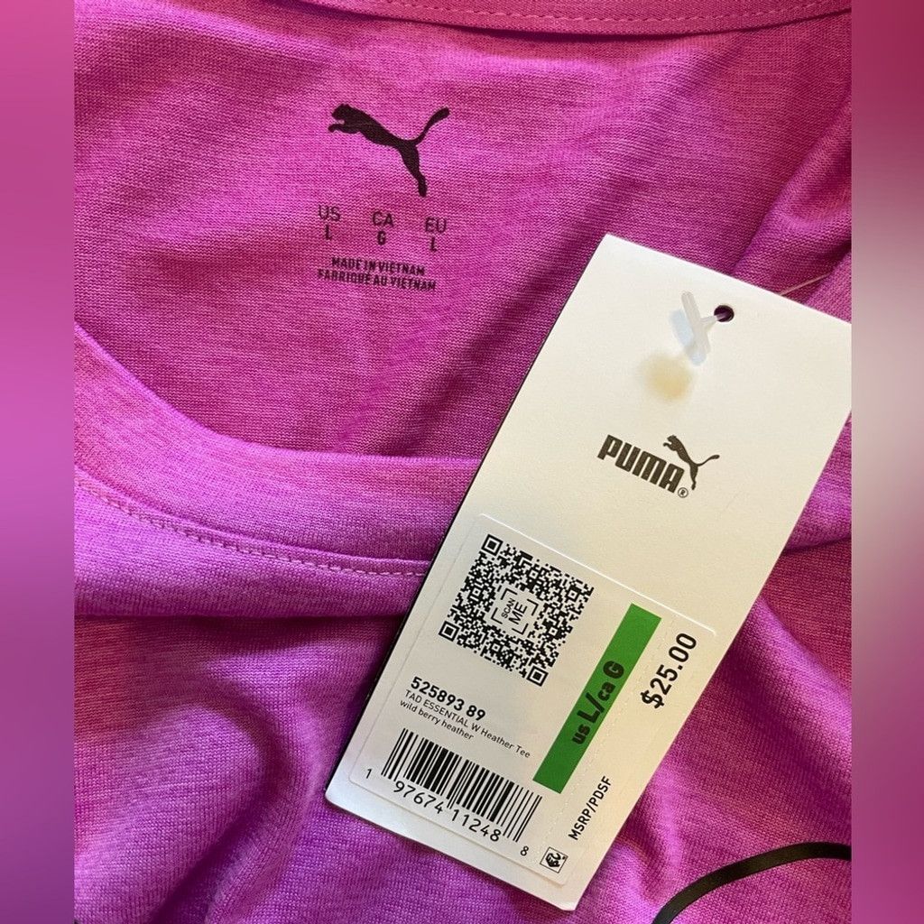 Puma NWT Puma Essential Logo Active Tee L Size L / US 10 / IT 46 - 9 Thumbnail