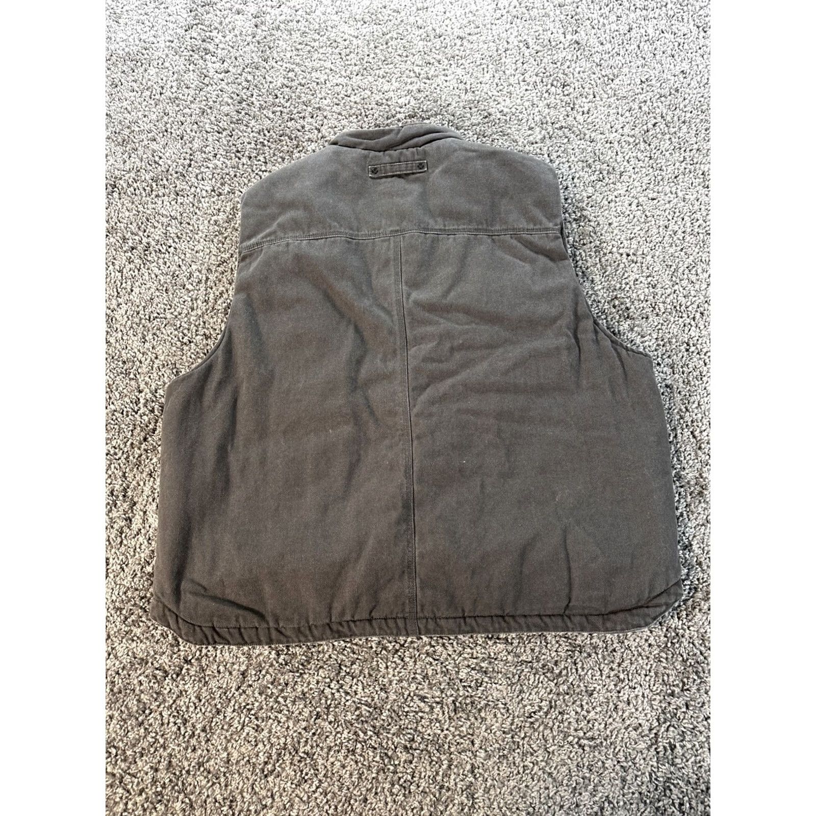 Thorogood Thorogood Vest Men's 2XL Gray Canvas Quilted Lined Heavy Duty Work Utility Size US XXL / EU 58 / 5 - 5 Thumbnail