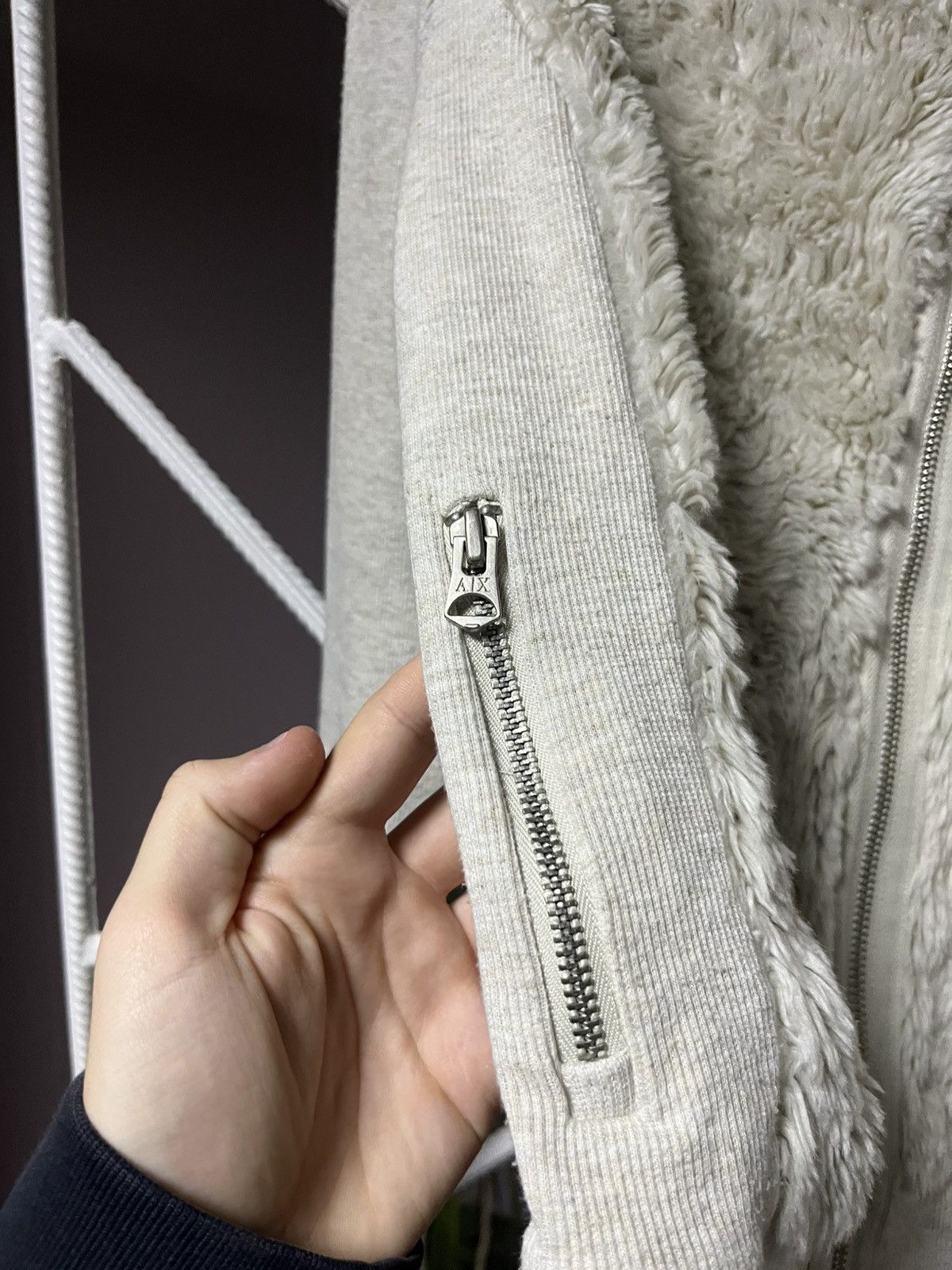 Giorgio Armani Vintage Giorgio Armani Y2K Avant Garde Fur Zip Hoodie Size S / US 4 / IT 40 - 2 Thumbnail