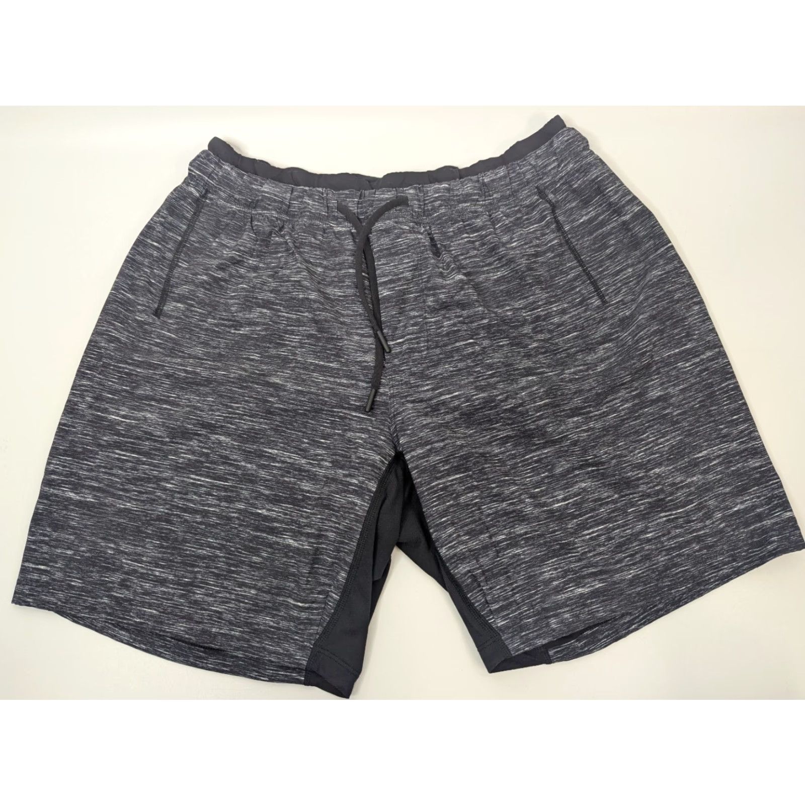 Lululemon Lululemon Running Shorts Space Dye Gray Black Men's Large Gym Athletic Space Mens Size US 33 - 2 Thumbnail