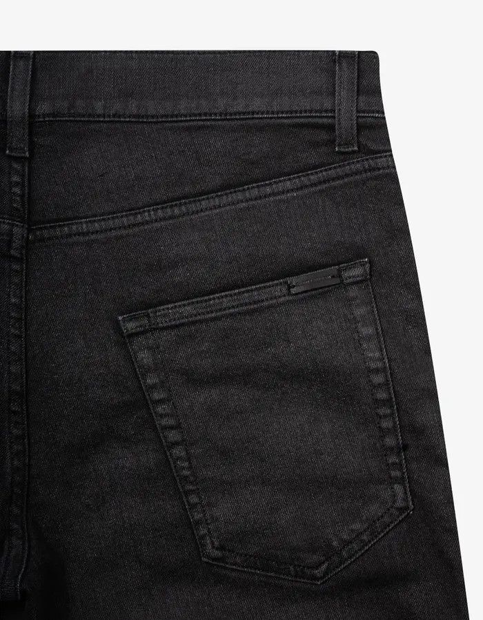 Saint Laurent Paris o1bcso1str1124 Skinny Fit Jeans In Coated in Black Size US 26 / EU 42 - 3 Thumbnail