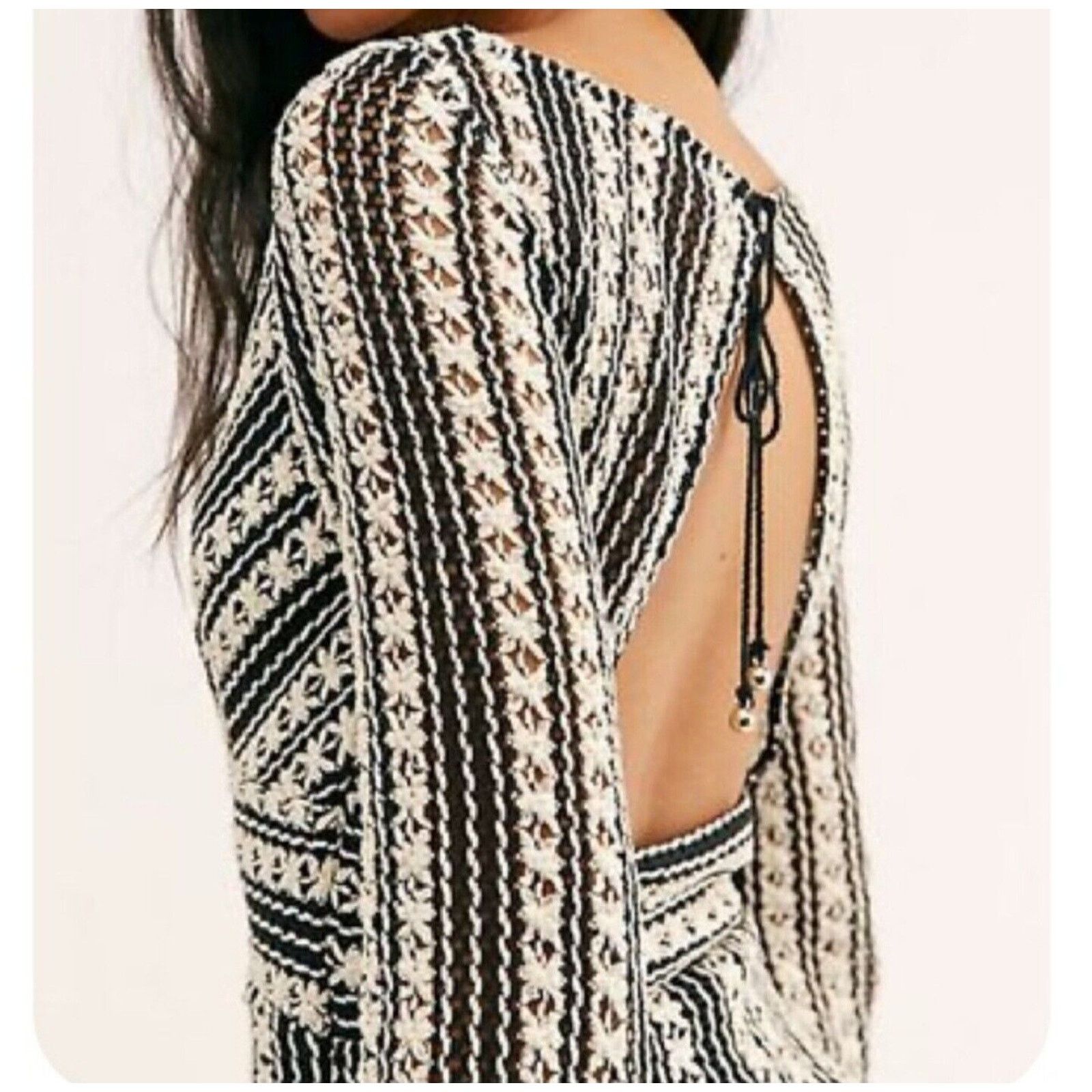 Free People Free People Women's Chiara Crochet Open Back Dress Size 4 Size S / US 4 / IT 40 - 4 Thumbnail