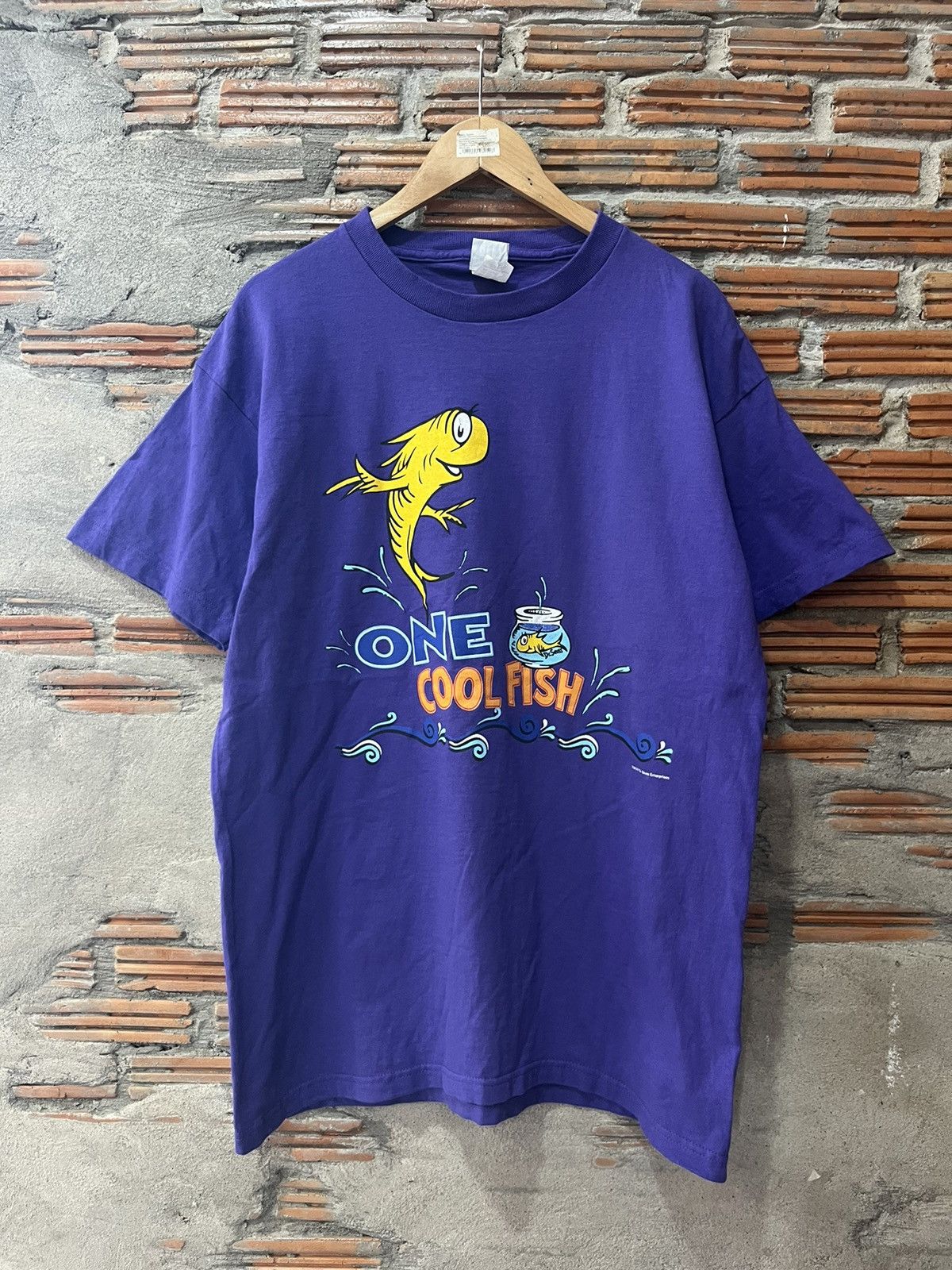 Disney Vintage Dr. Seuss One Cool Fish 90’s T-Shirt Size US L / EU 52-54 / 3 - 2 Thumbnail