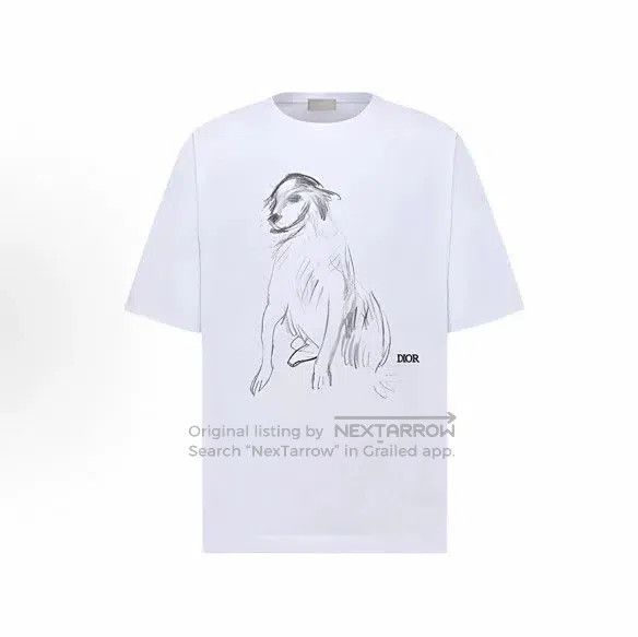Dior Dior Sketch Puppy Short Sleeve T. Size US XL / EU 56 / 4 - 1 Thumbnail