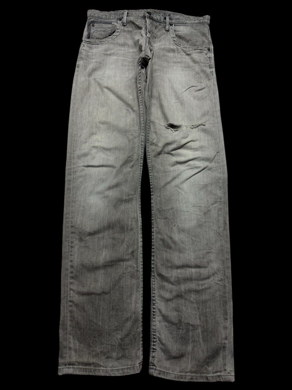 Pepe Jeans THRASHED Pepe Jeans Smoke Washed Distressed Ripped Sick Jean Size US 33 - 1 Thumbnail