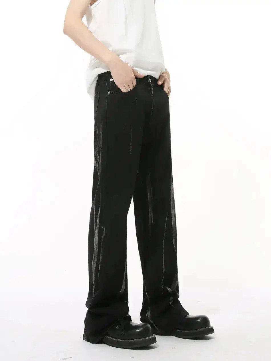 Japanese Brand Retro loose tie dye flared jeans Size US 32 / EU 48 - 2 Thumbnail
