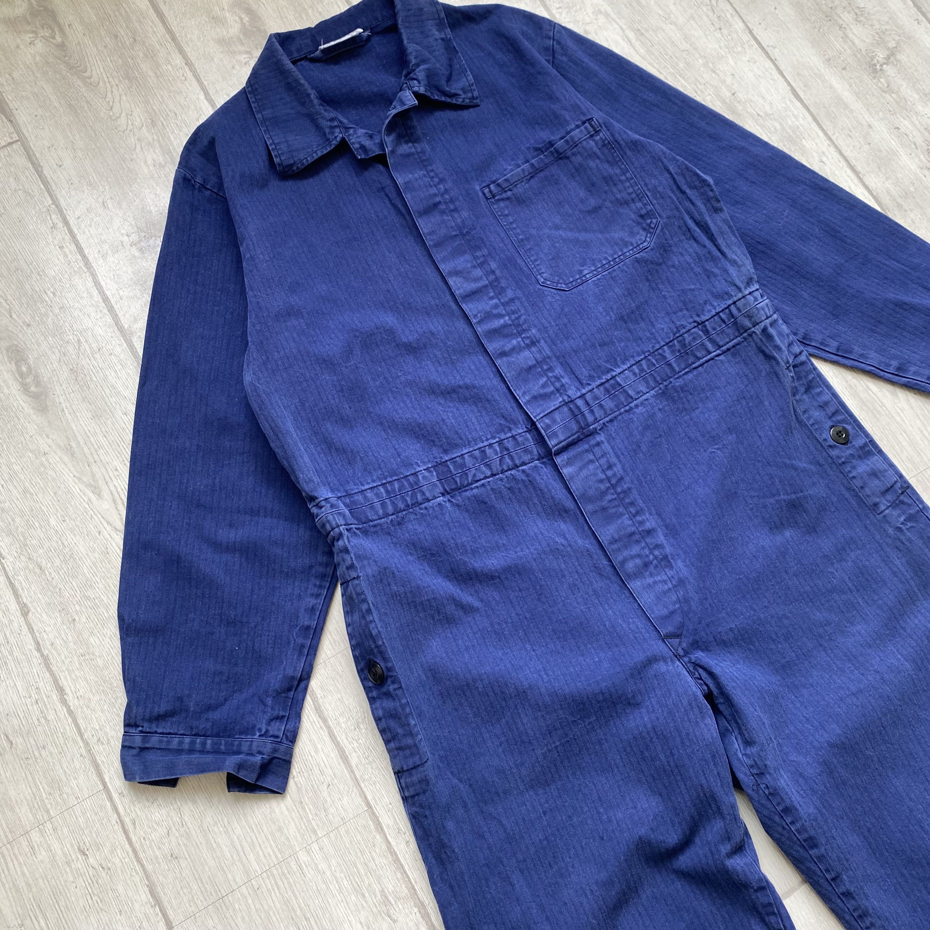 Le Laboureur ⚙️ Vintage Faded French work Coverall Sanfor jumpsuit Size US 32 / EU 48 - 12 Thumbnail
