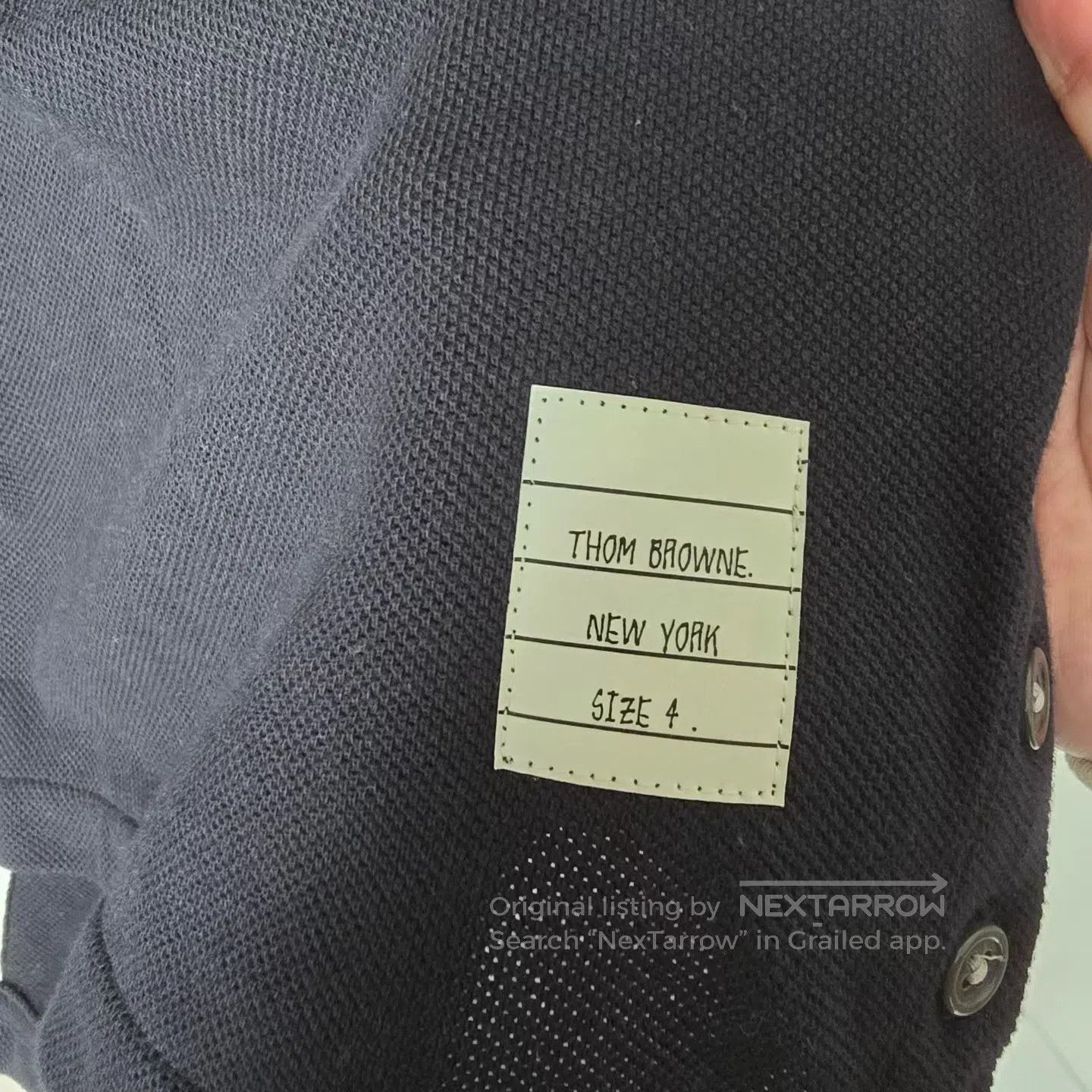 Thom Browne Thom Browne Navy Blue Short Sleeve Tee with Color-Block St Size US XL / EU 56 / 4 - 3 Thumbnail