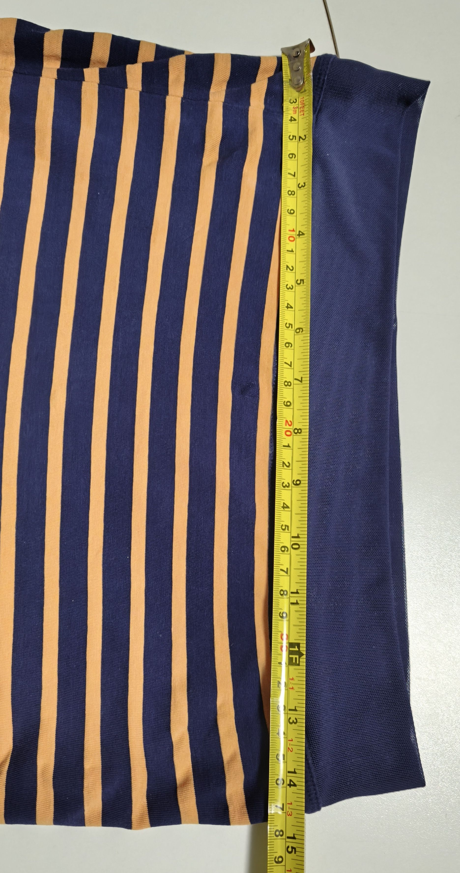 Jean Paul Gaultier 2000's Short dress in navy and orange stripes Size XS / US 0-2 / IT 36-38 - 25 Thumbnail