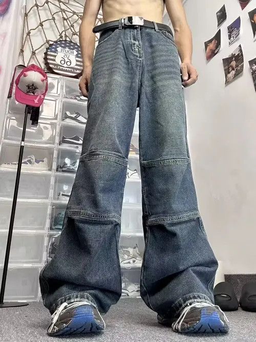 VIBE Vintage washed distressed rippled rare jeans Size US 34 / EU 50 - 7 Thumbnail