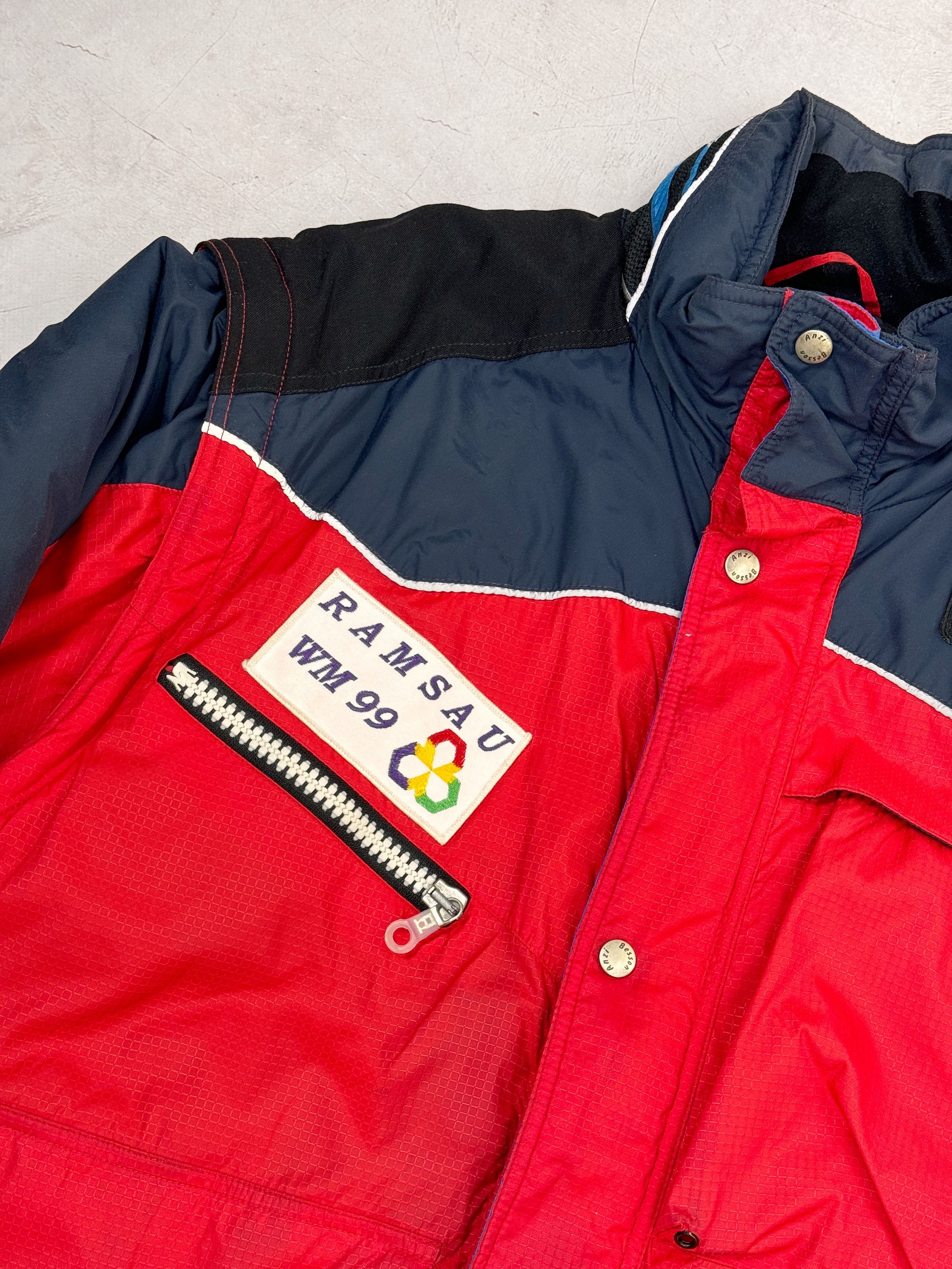 Vintage Anzi Besson Jacket FIS Nordic World Ski Champ 99 Ramsau Size US XL / EU 56 / 4 - 5 Thumbnail