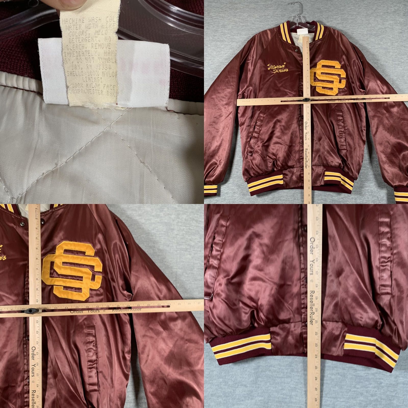 Vintage VINTAGE Hartwell Jacket Mens L Red Satin Varsity Auto Repair USA Embroidered Size US L / EU 52-54 / 3 - 8 Thumbnail