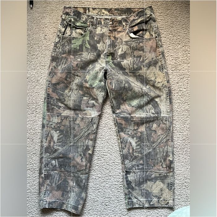 Vintage 2000s vintage wrangler double knee camo pants | Grailed