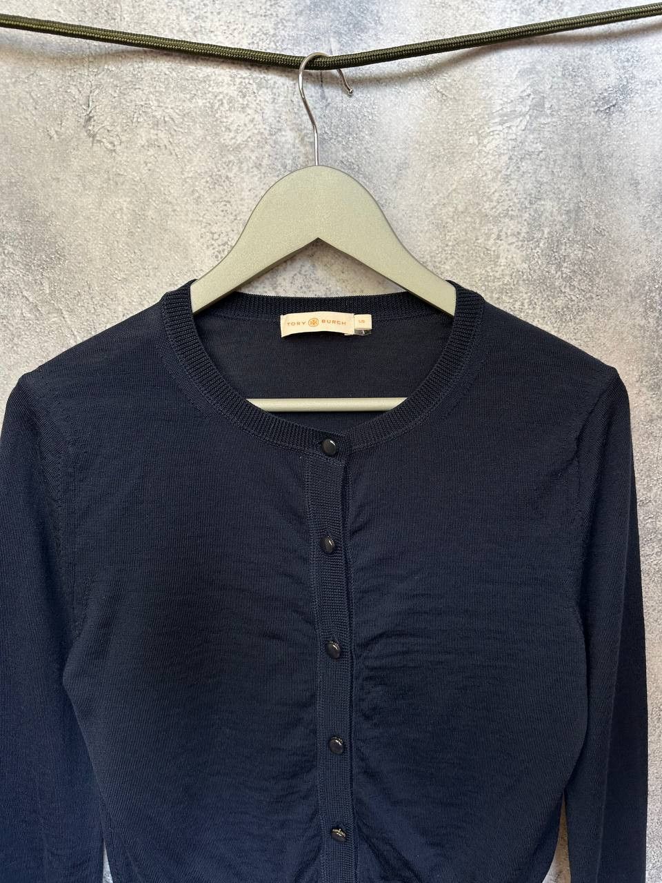 Tory Burch RRP $500 Tory Burch Merino Wool Cardigan Navy Blue Sweater Size L / US 10 / IT 46 - 5 Thumbnail