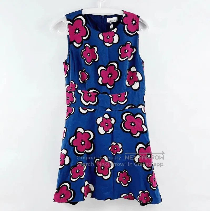 Valentino Valentino Blue Floral Women's Dress . Size XXS / US 00 / IT 34 - 1 Thumbnail