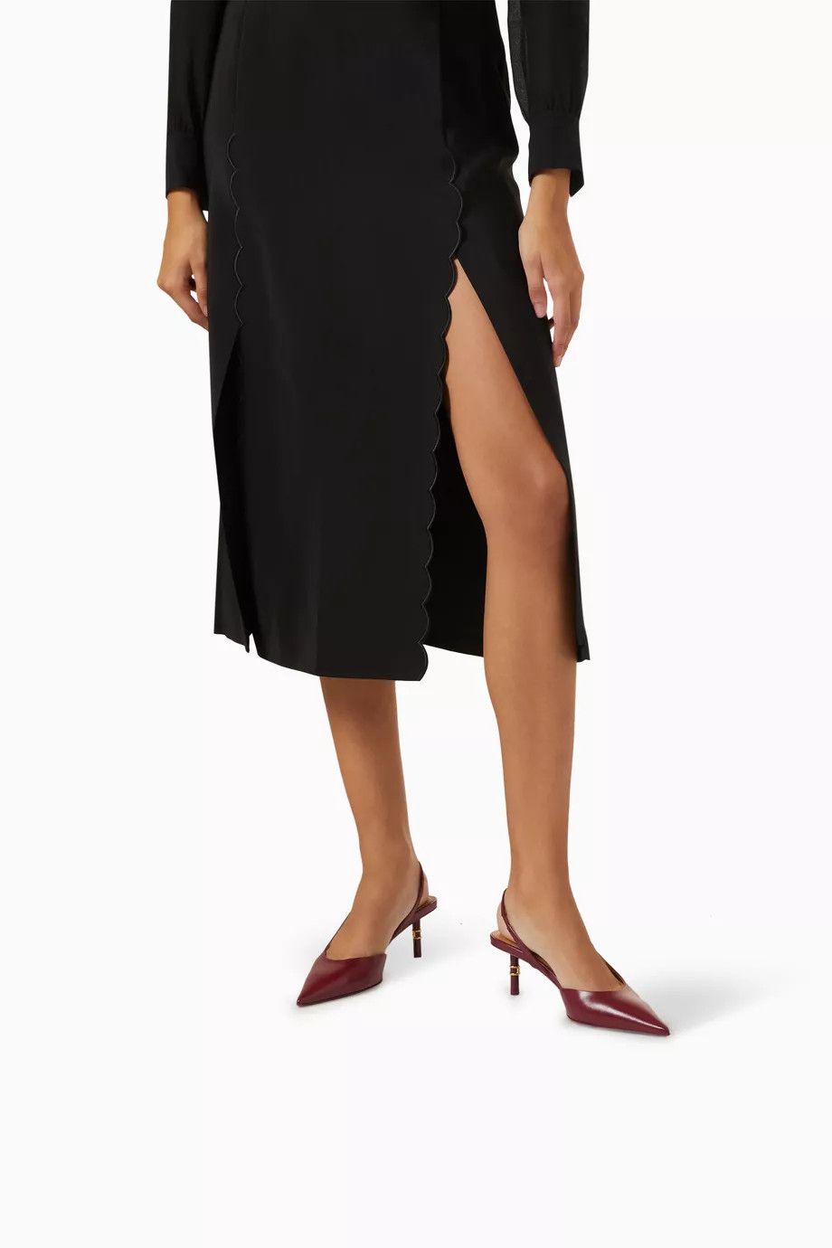 Chloe oc11z0525 Marcie Slingback Pumps in Burgundy Size US 8 / IT 38 - 2 Thumbnail