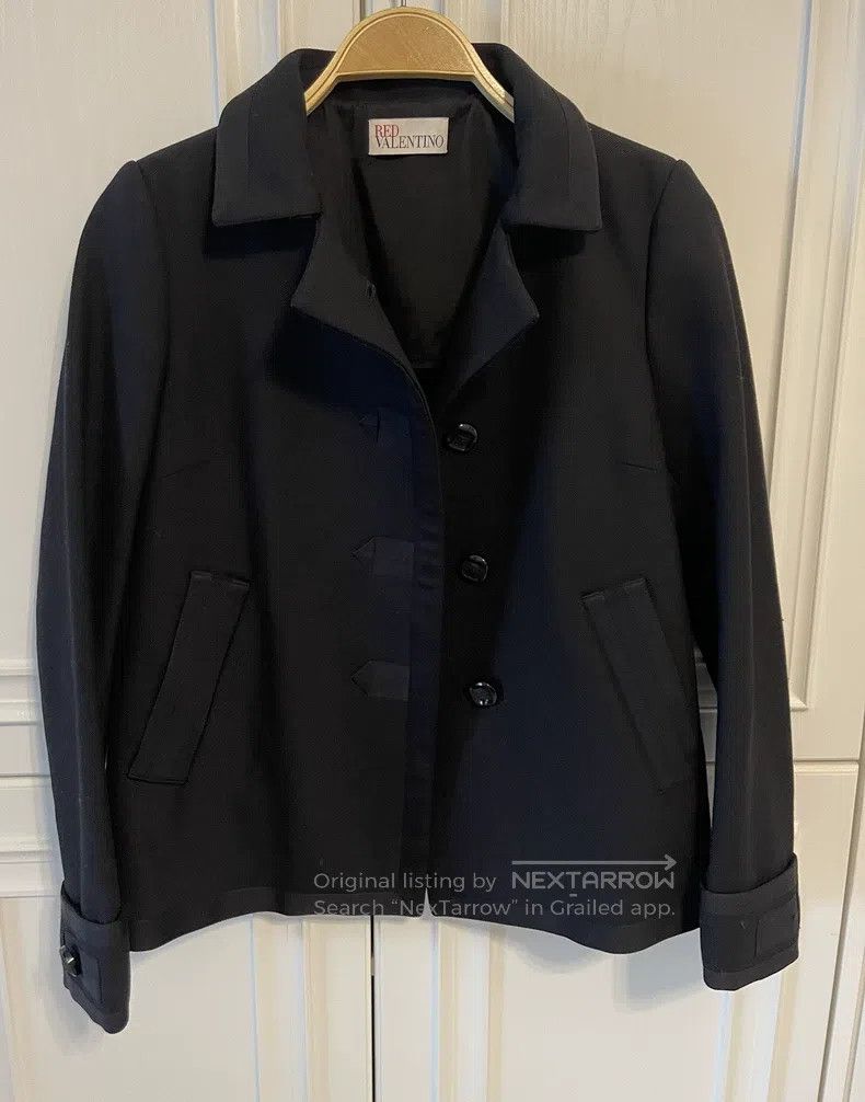 Valentino Valentino Black Double wool slanted Size S / US 4 / IT 40 - 1 Thumbnail