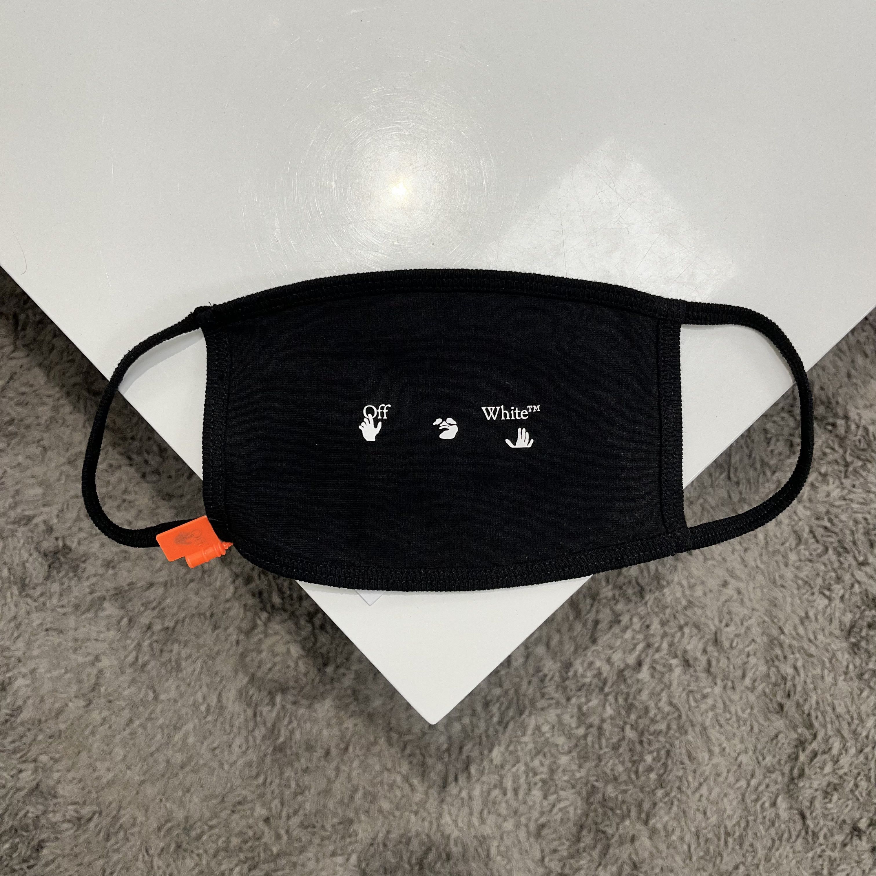 Off-White Off-White Logo Face Mask Black Size ONE SIZE - 1 Thumbnail