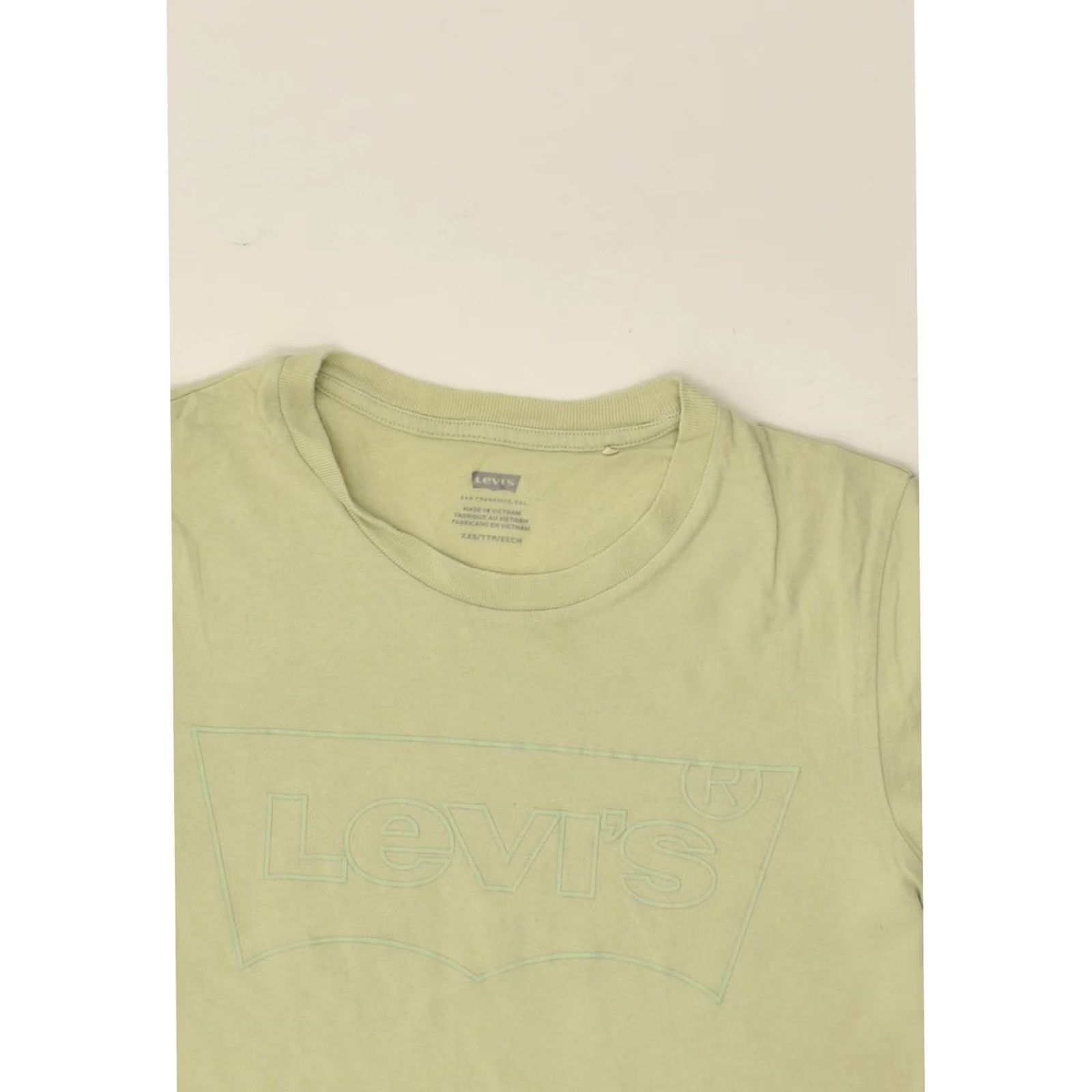 Levi's LEVI'S Womens T-Shirt Green 2XS Cotton Size XXS / US 00 / IT 34 - 3 Thumbnail