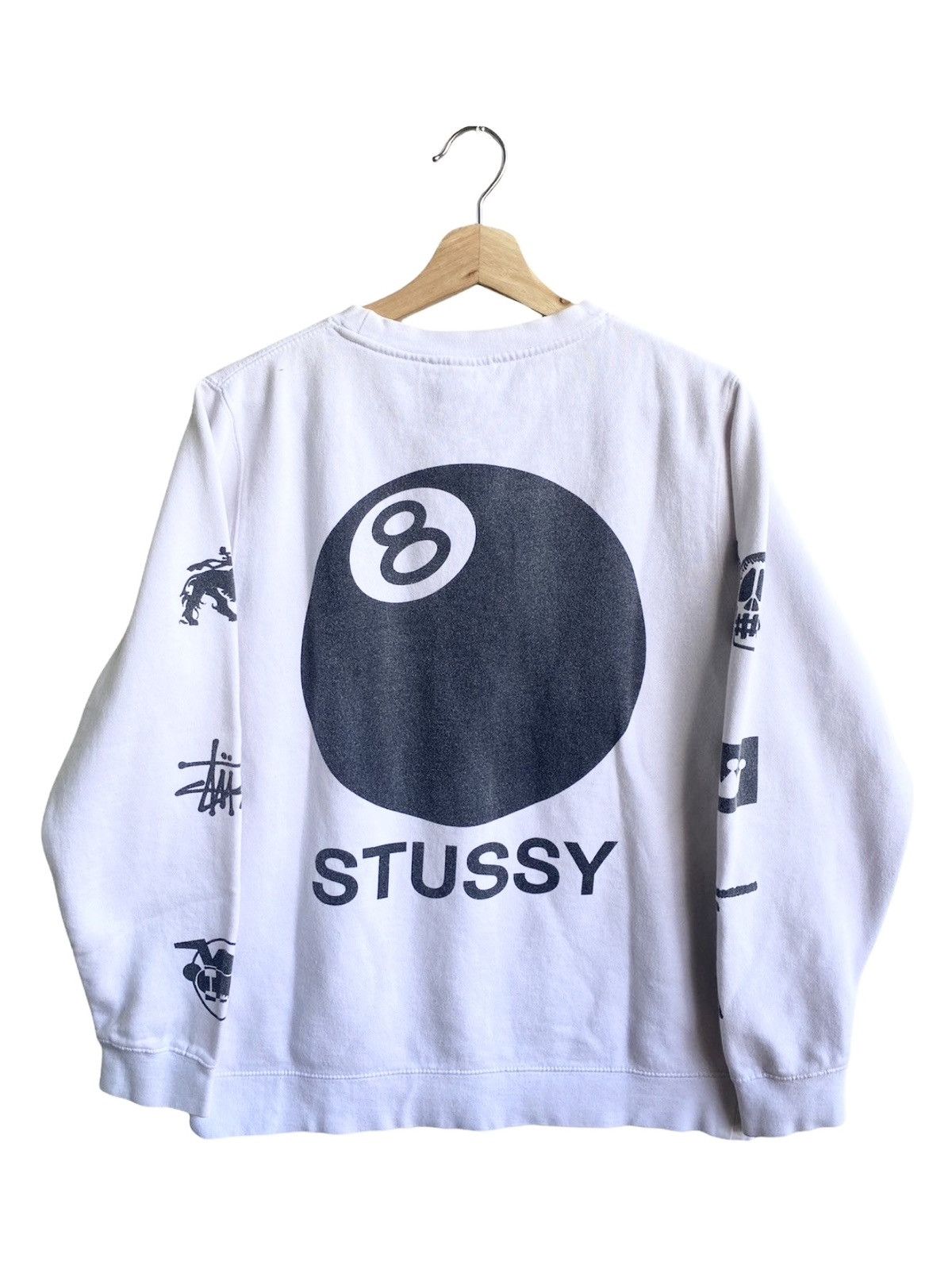 Stussy Stussy all logo eightball sweatshirt Size US M / EU 48-50 / 2 - 2 Thumbnail