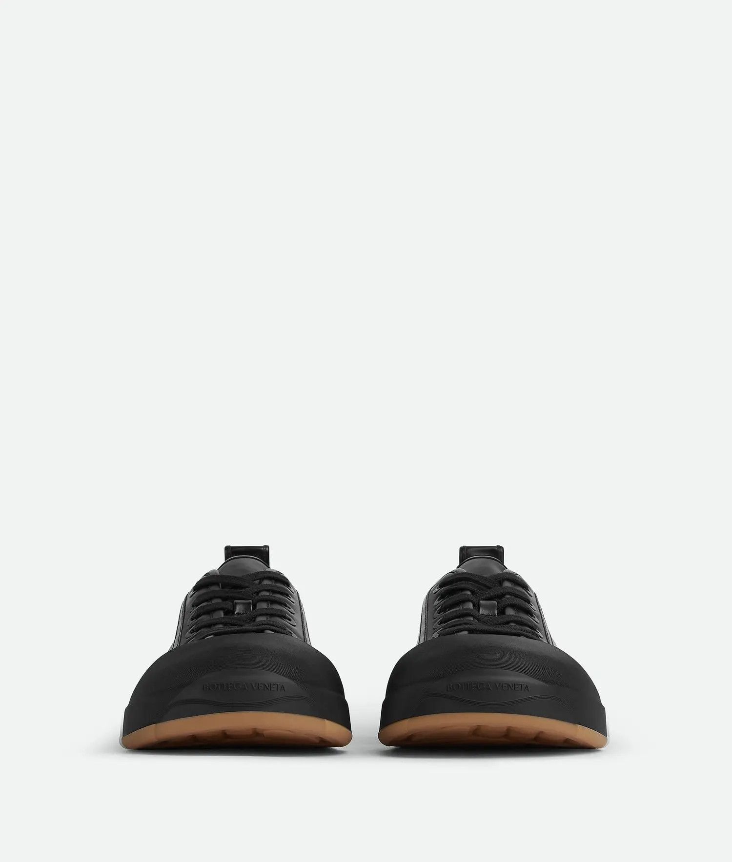Bottega Veneta o1bcso1str0925 Vulcan Leather Sneakers in Black Size US 12 / EU 45 - 2 Thumbnail