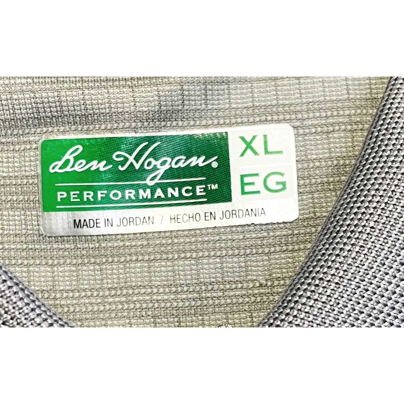 Hogan VINTAGE? No — Ben Hogan Golf Polo Shirt Light Gray XL Short Sleeve Striped Pullover Shirt Mens Regular Polo Size US XL / EU 56 / 4 - 6 Thumbnail