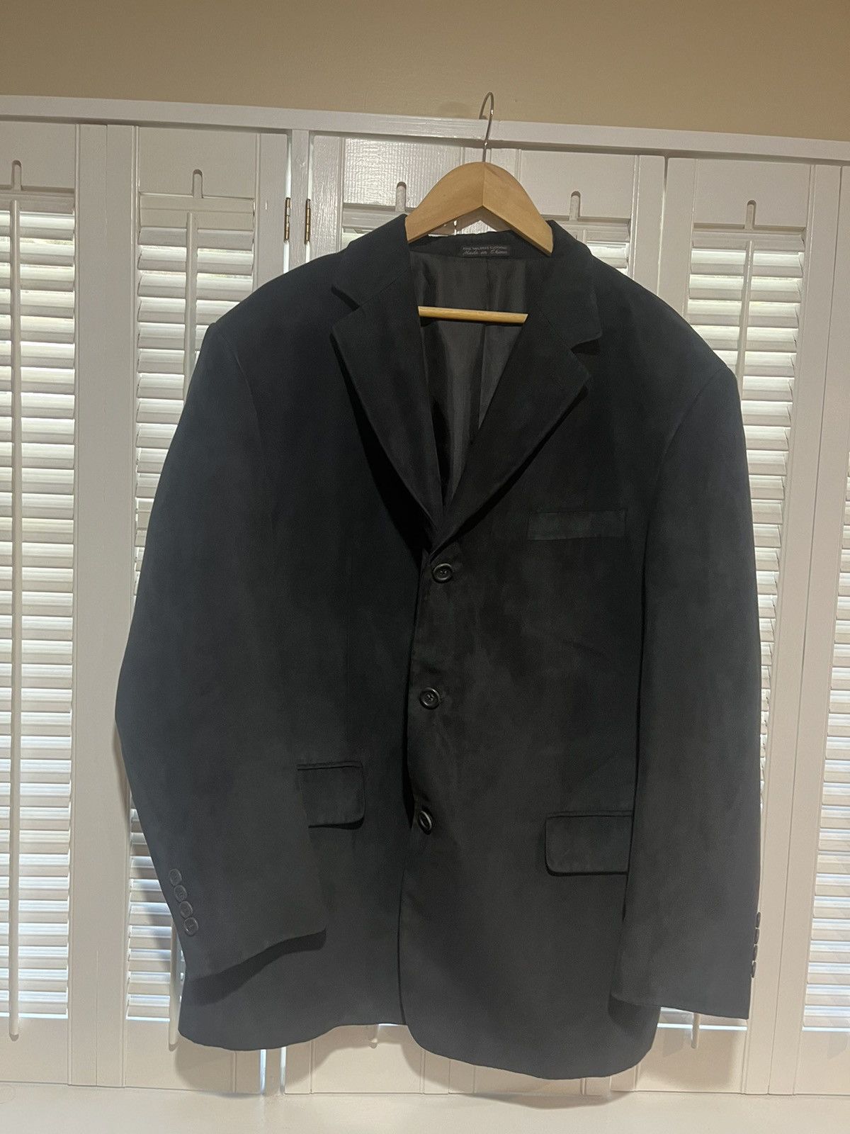 Mens Black Silk Dress Jacket 44R