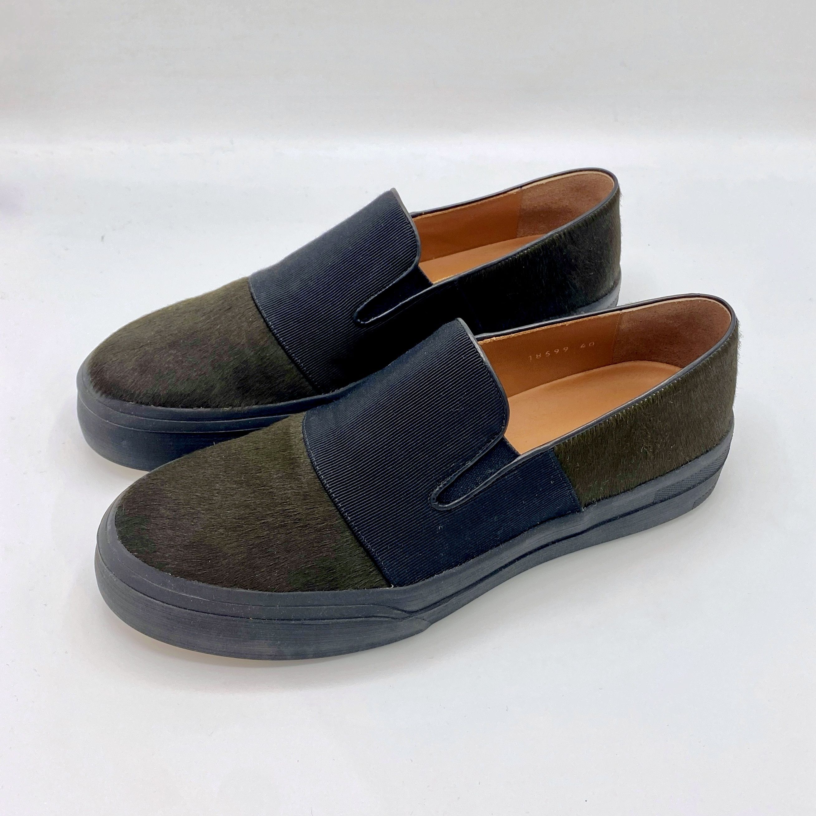 Dries Van Noten Dries Van Noten Slip Ons cowhide Green/Black EU40 Size US 10 / IT 40 - 7 Thumbnail