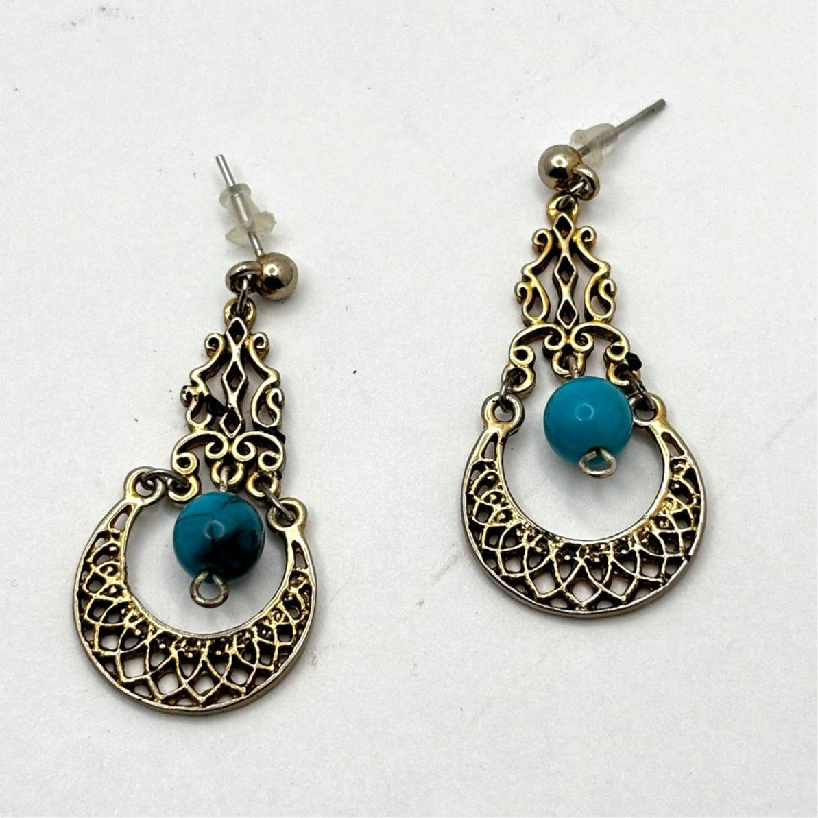 Other Western Silver & Turquoise Earrings Size ONE SIZE - 2 Thumbnail