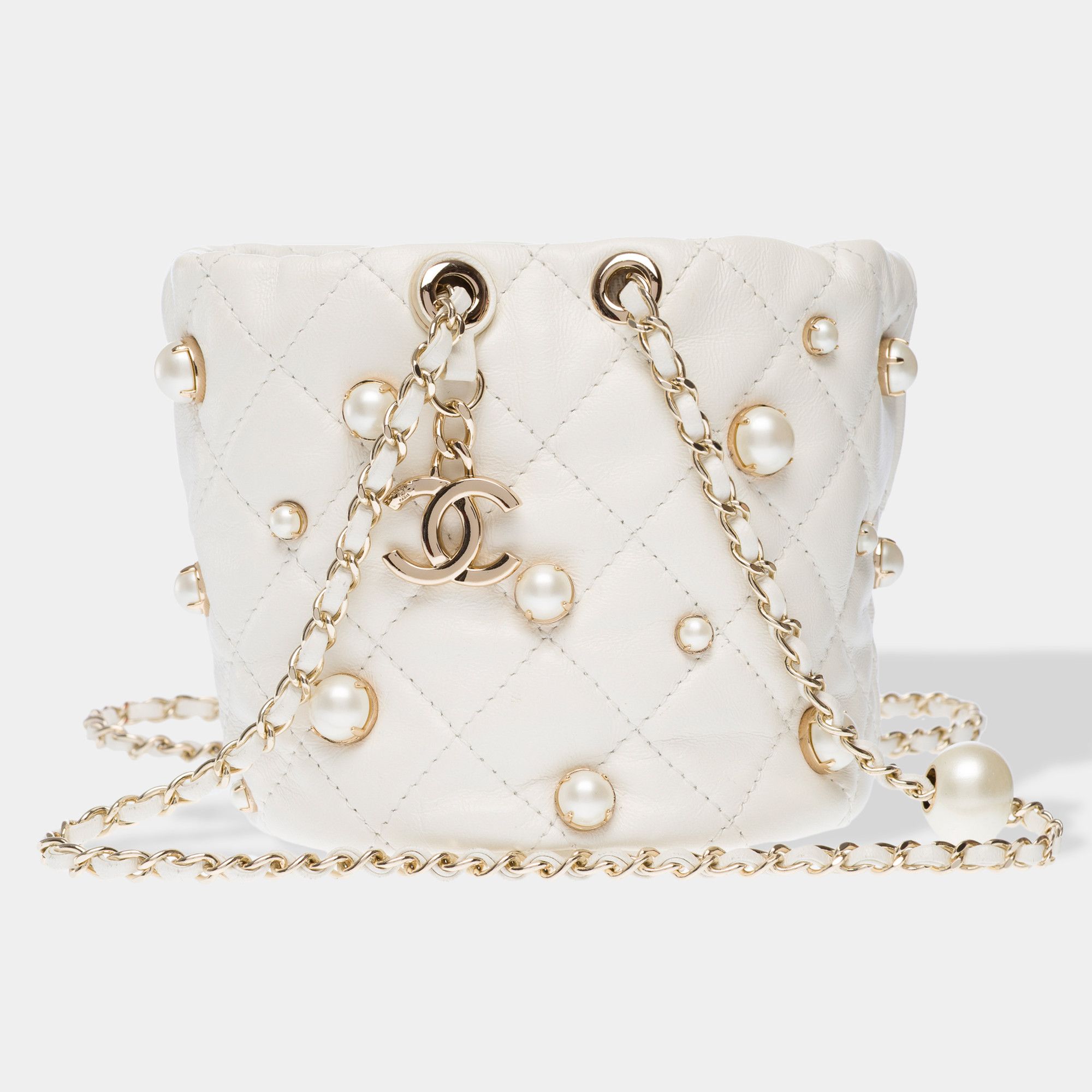 Chanel CHANEL Bag in White Leather Size ONE SIZE - 1 Thumbnail
