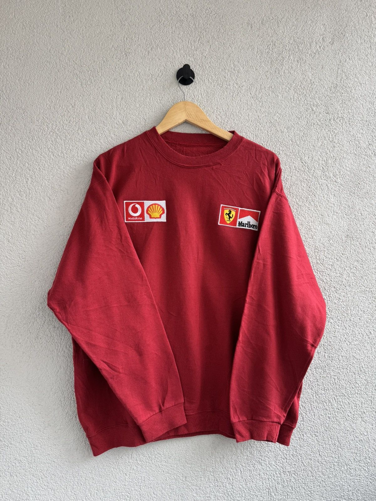 Marlboro Vintage Ferrari Marlboro Racing Sweatshirt Red F1 Size US L / EU 52-54 / 3 - 3 Thumbnail