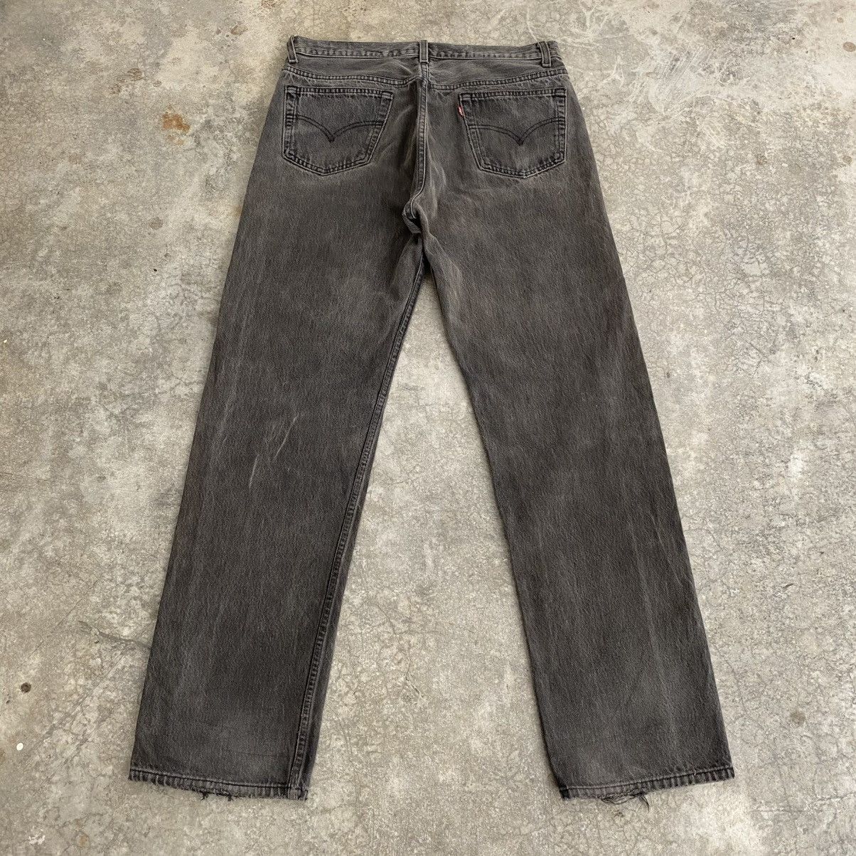 Levi's Size 35x32 Vintage 1995 Levis 501 Faded Black Denim Jeans Size US 35 - 9 Thumbnail