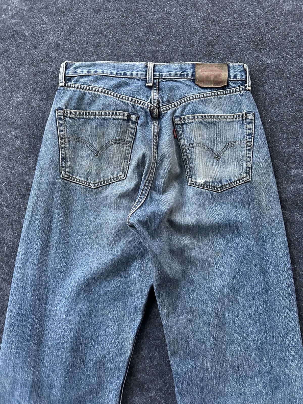 Levi's Vintage 90s Levis 504 Worn Dirty Denim 32x33 D168 Size US 32 / EU 48 - 5 Thumbnail