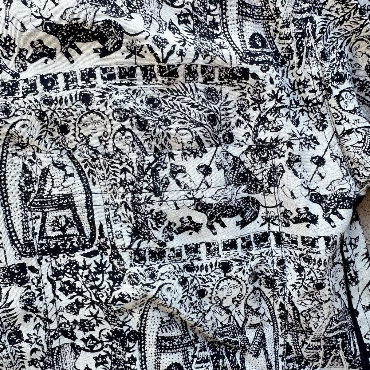 Vintage Vintage Goouch Shirt 100% Rayon All Over Pri T Tribal Hindu Size US S / EU 44-46 / 1 - 6 Thumbnail