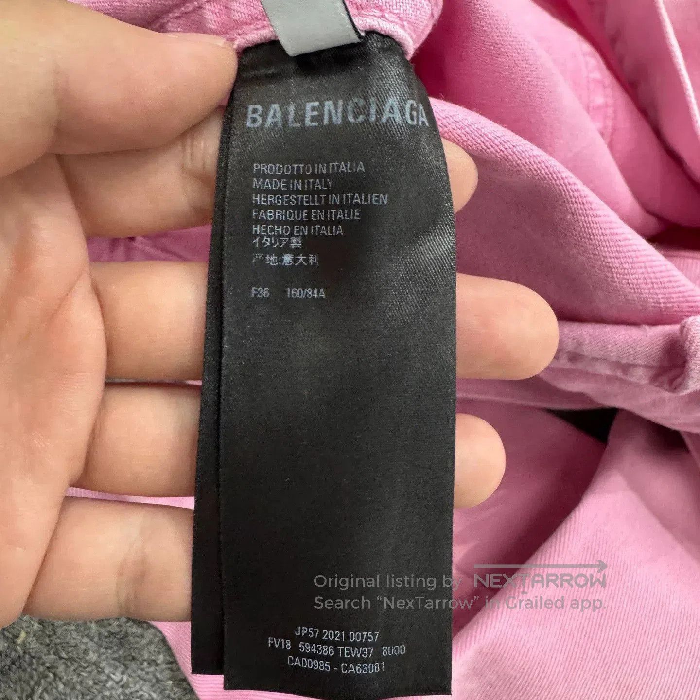 Balenciaga Balenciaga Embroidered Pink Denim Jacket. Size US XXL / EU 58 / 5 - 3 Thumbnail