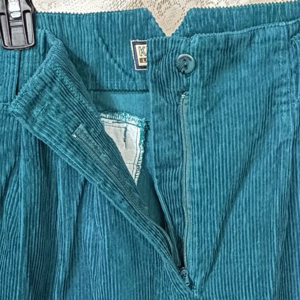 Vintage VTG 70s 80s SMALL MEDIUM Corduroy High Rise Tapered Wide Leg Size 32" / US 10 / IT 46 - 8 Thumbnail