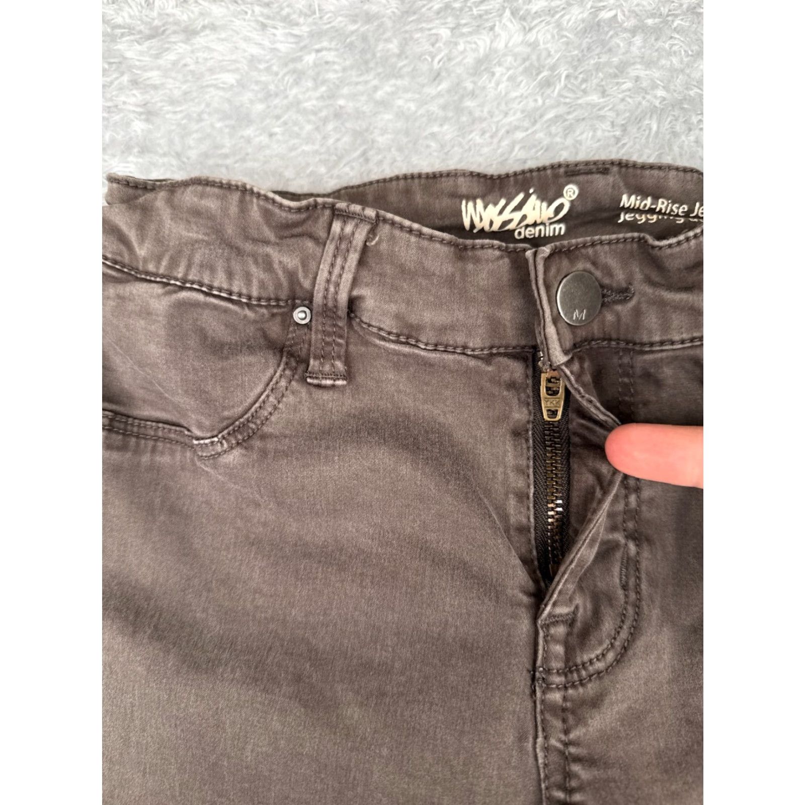 Mossimo VINTAGE Mossimo Jeans Womens Brown Denim Skinny Jegging Mid Rise Ankle Zip 26x28 00 5-Pocket Design Mens? Size 24" / US 00 / IT 34 - 5 Thumbnail