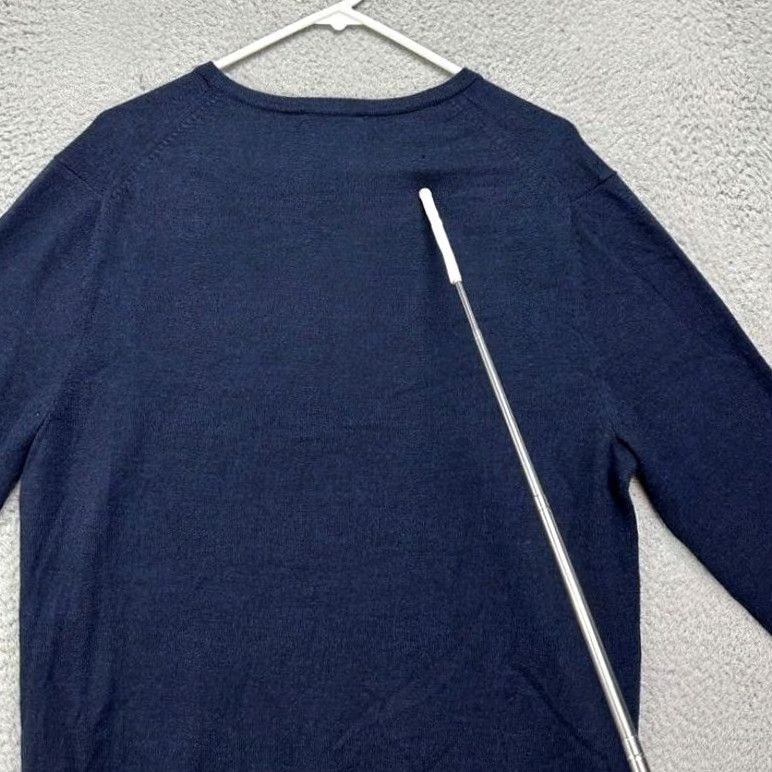 Express Express Merino Wool Sweater Mens Large Blue Crewneck Pullover Long Sleeve Casual Size US L / EU 52-54 / 3 - 6 Thumbnail