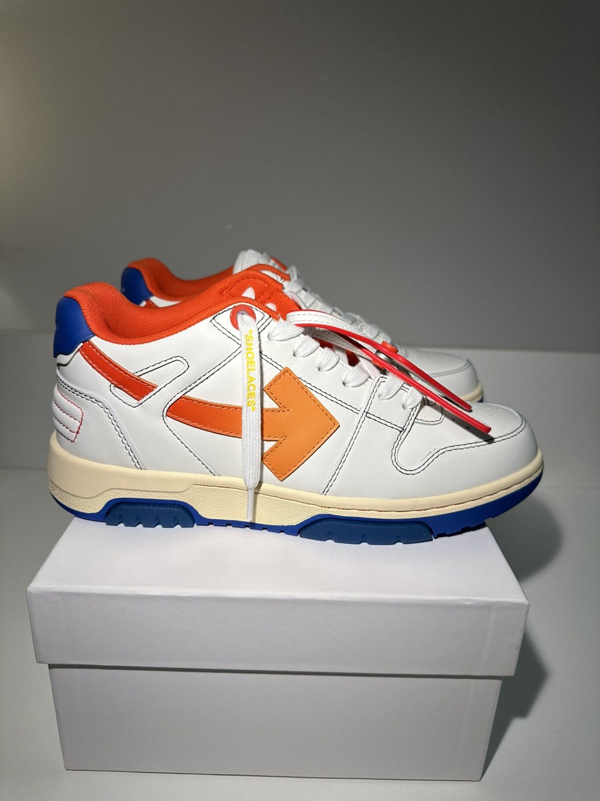 Off-White OFF-WHITE Out Of Office (White Orange Blue Contrast) Size US 7 / EU 40 - 1 Thumbnail