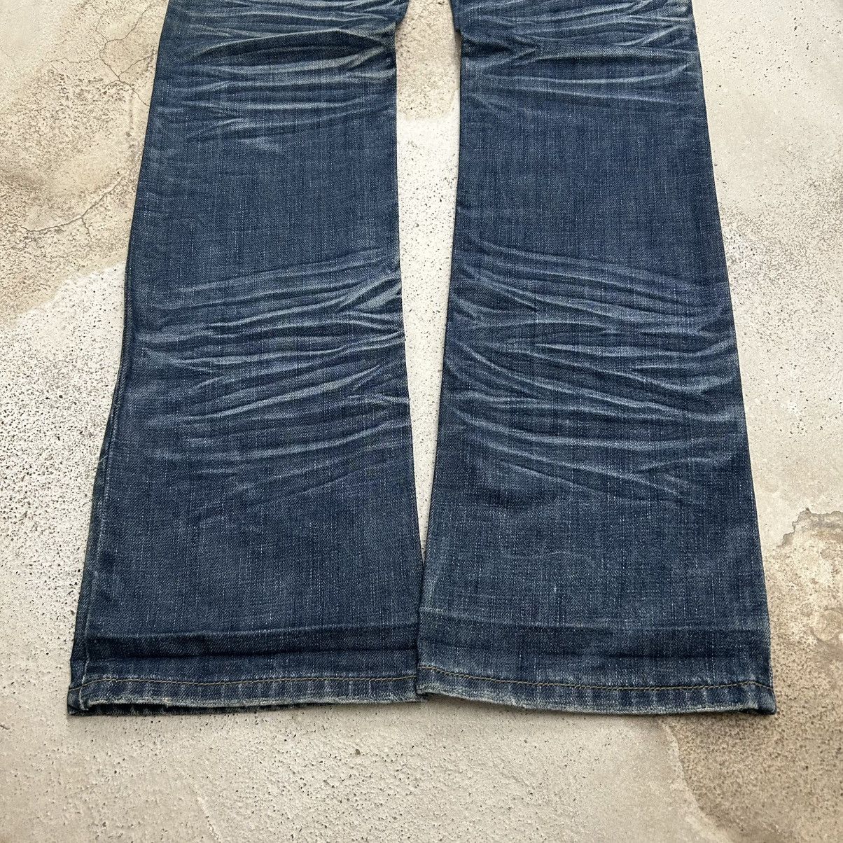 Hysteric Glamour Y2k Flared Jeans Low Rise Heavy Whiskering Washed Size US 29 - 7 Thumbnail