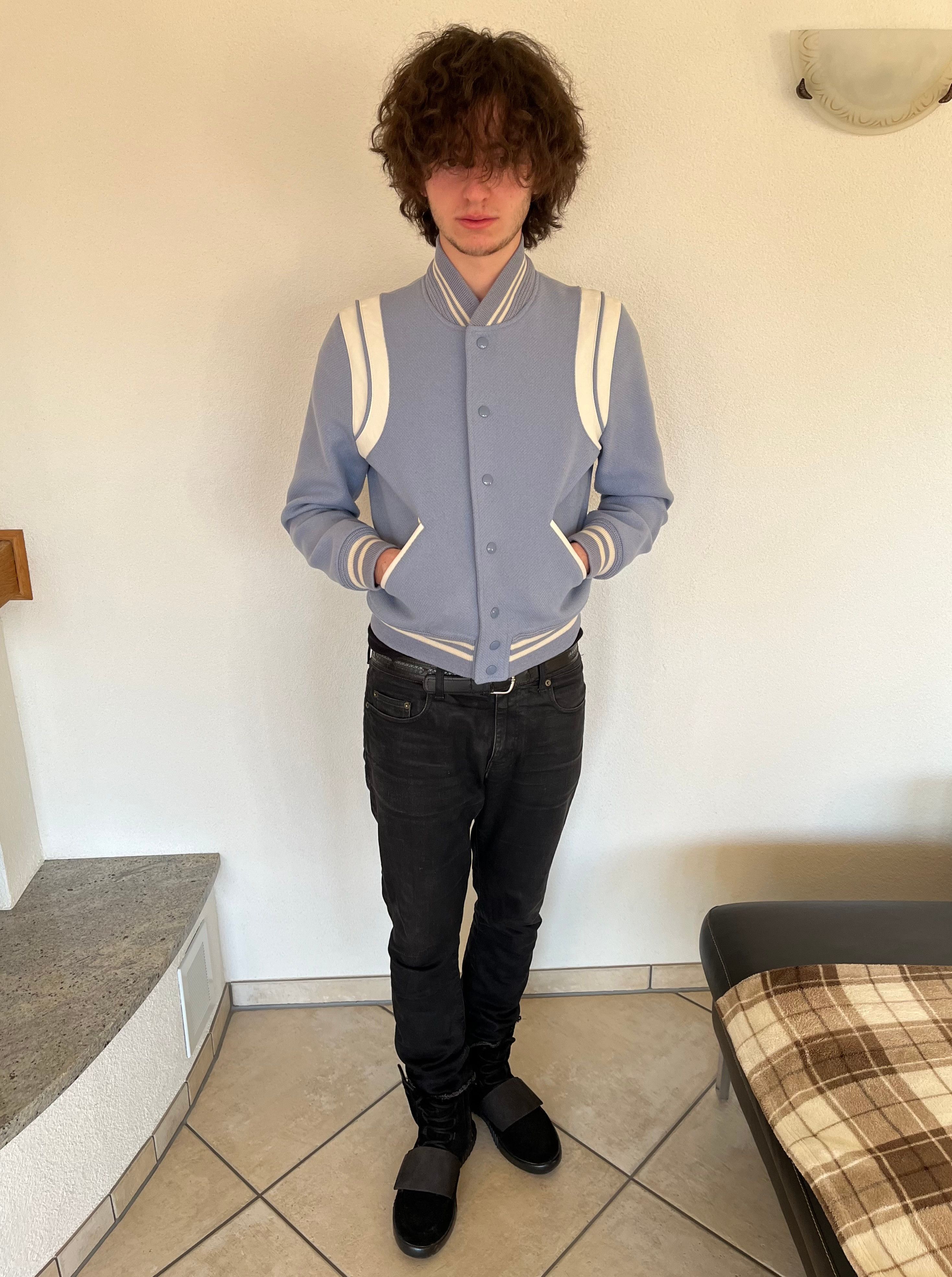 Saint Laurent Paris FW15 Saint Laurent Paris Babyblue Teddy Jacket Size US XS / EU 42 / 0 - 9 Thumbnail