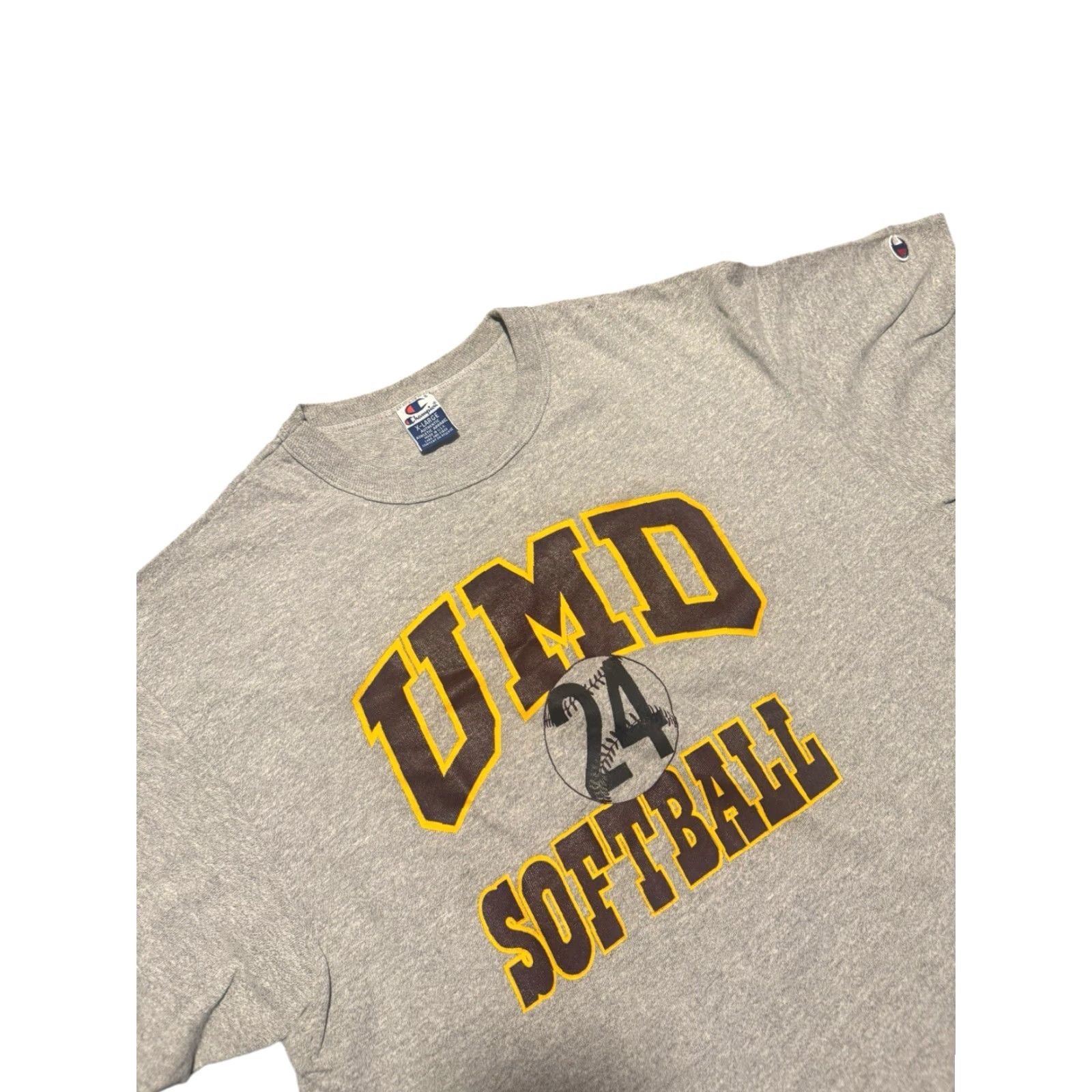 Champion VINTAGE Champion T-Shirt University of Maryland Softball Print 90s Grey XL Men Size US XL / EU 56 / 4 - 6 Thumbnail