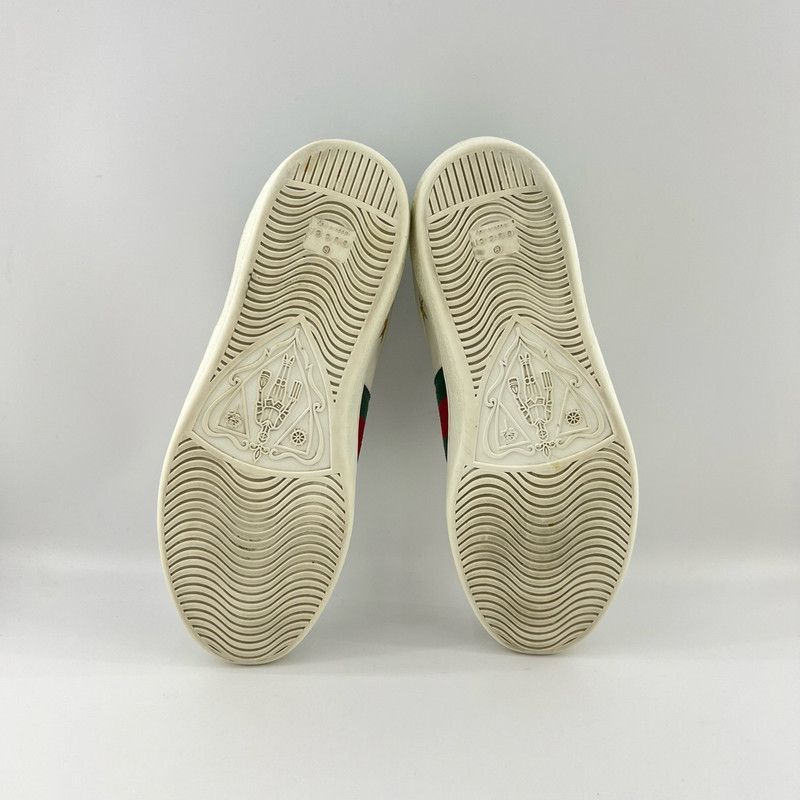 Gucci Gucci Ace Embroidered Bee Leather Sneakers - Size US 10.5 / EU 43-44 - 4 Thumbnail