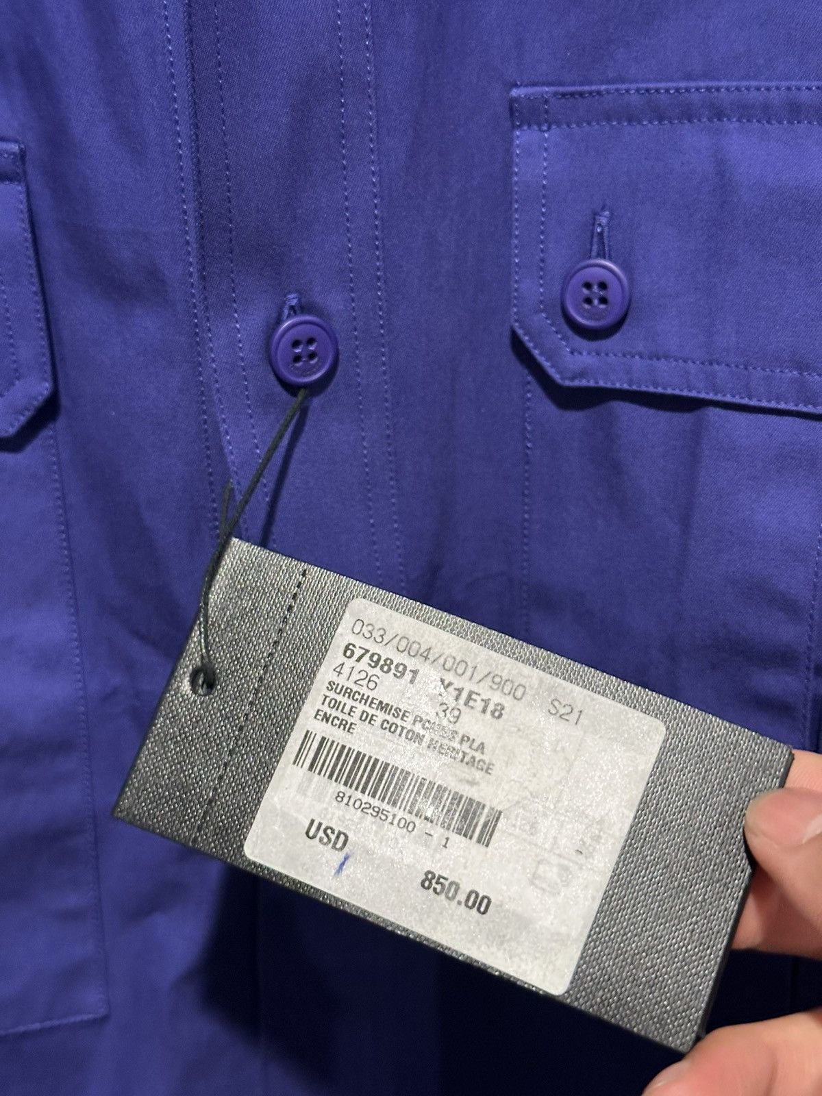 Saint Laurent Paris $850 BNWT Cotton Twill Overshirt 39 Size US M / EU 48-50 / 2 - 2 Thumbnail